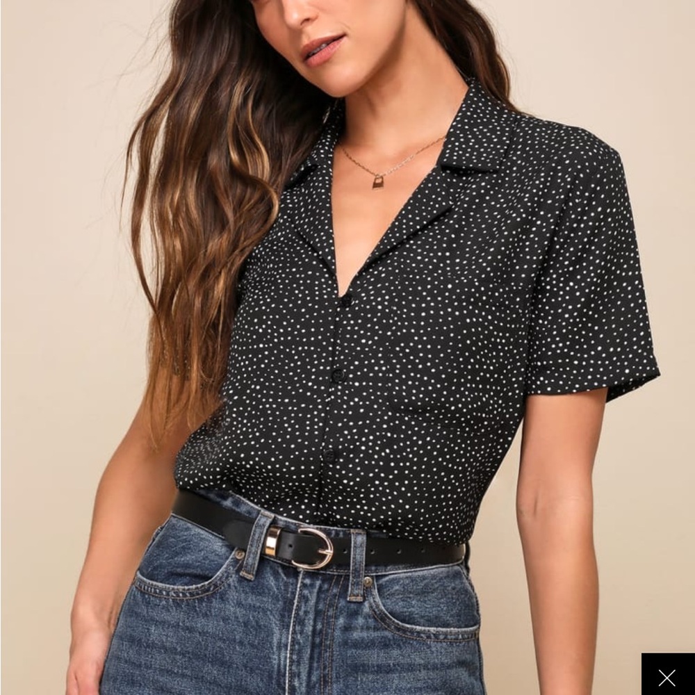 Lulu’s polka dot button down